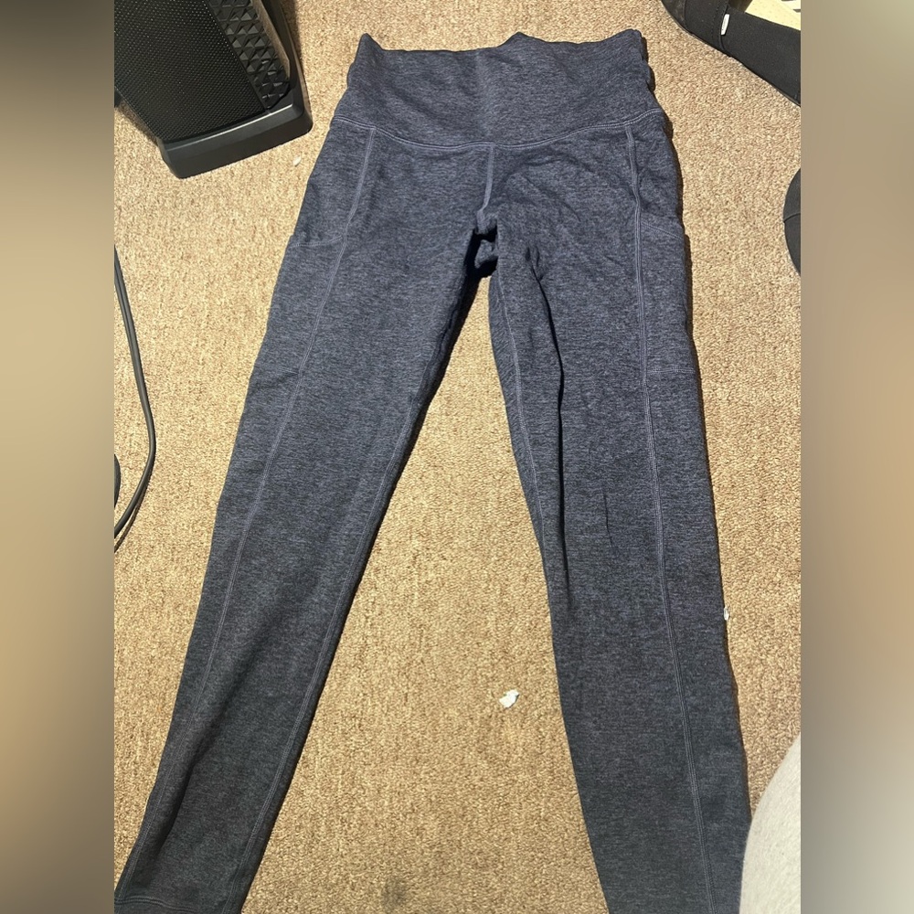 Dark Blue Aerie high rise leggings. Size medium